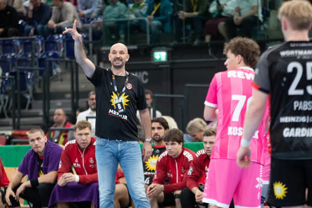 Handball, HBL2: SC DHfK Leipzig vs. TuS N Lübbecke, October 8, 2026; Coach: Davor Dominikovic, TuS N Lübbecke; Handball, 2nd Bundesliga, 2026–2027 season, Matchday 7: SC DHfK Leipzig vs. TuS N Lübbecke on October 8, 2026, at the Quarterback Immobilien Arena Leipzig Copyright: xBEAUTIFULxSPORTS JanxKaeferx