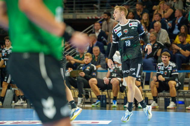Pictured: Mathias Gidsel, Füchse Berlin, August 10, 2026, Füchse Berlin vs. FC Porto, EHF Handball Champions League, 2026–27 season, Max Schmeling Halle Copyright: HMBxMedia xPascalxSpanehl