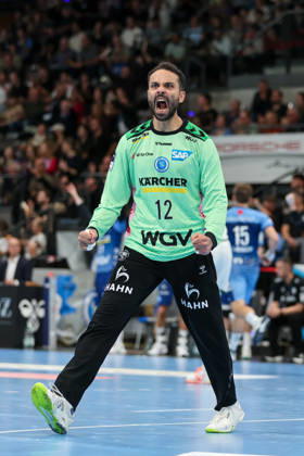 Mohamed El Tayar, TVB Stuttgart, No. 12, looks forward to the match GER, TVB Stuttgart vs. HSG Wetzlar, Handball, Opel Handball Bundesliga, Matchday 8, 2026–2027 season, October 8, 2026 GER, TVB Stuttgart vs. HSG Wetzlar, Handball, Opel Handball Bundesliga, Matchday 8, 2026–2027 season, October 8, 2026 Stuttgart Copyright: xEibner-Pressefoto SoerenxHerwegx EP_SHG