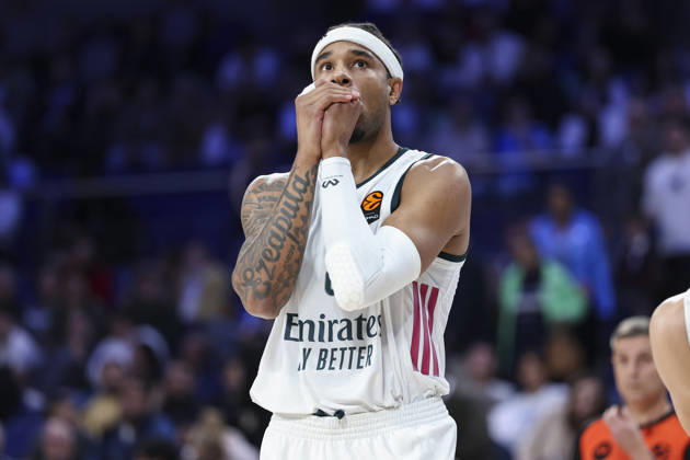 October 8, 2026, Madrid, Madrid, Spain: Chuma Okeke of Real Madrid gestures during the Euroleague Basketball Regular Season Round 4 game between Real Madrid v Partizan Mozzart Bet Belgrade at Movistar Arena on October 08, 2026 in Madrid, Spain. Real Madrid V Partizan Mozzart Bet Belgrade - Euroleague 2025 2026 - ZUMAa181 20261008_zaa_a181_223 Copyright: xIrinaxR.xHipolitox