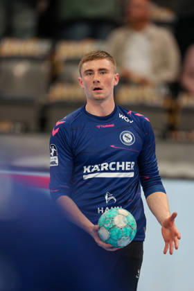Jakob Nigg, TVB Stuttgart, 57 GER, TVB Stuttgart vs. HSG Wetzlar, Handball, Opel Handball Bundesliga, Matchday 8, 2026–2027 Season, October 8, 2026 GER, TVB Stuttgart vs. HSG Wetzlar, Handball, Opel Handball Bundesliga, Matchday 8, 2026–2027 season, October 8, 2026 Stuttgart Copyright: xEibner-Pressefoto SoerenxHerwegx EP_SHG