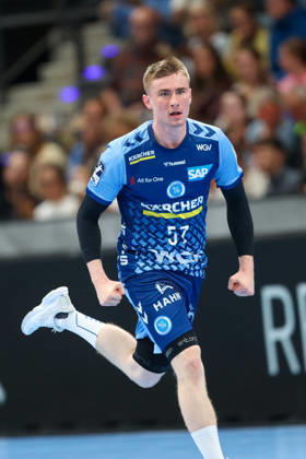 Jakob Nigg, TVB Stuttgart, 57 GER, TVB Stuttgart vs. HSG Wetzlar, Handball, Opel Handball Bundesliga, Matchday 8, 2026–2027 Season, October 8, 2026 GER, TVB Stuttgart vs. HSG Wetzlar, Handball, Opel Handball Bundesliga, Matchday 8, 2026–2027 season, October 8, 2026 Stuttgart Copyright: xEibner-Pressefoto SoerenxHerwegx EP_SHG