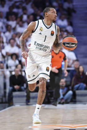October 8, 2026, Madrid, Madrid, Spain: Nick Smith Jr. of Real Madrid in action during the Euroleague Basketball Regular Season Round 4 game between Real Madrid v Partizan Mozzart Bet Belgrade at Movistar Arena on October 08, 2026 in Madrid, Spain. Real Madrid V Partizan Mozzart Bet Belgrade - Euroleague 2025 2026  - ZUMAa181 20261008_zaa_a181_242 Copyright: xIrinaxR.xHipolitox