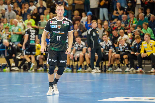 Pictured: Nils Lichtlein, Füchse Berlin, August 17, 2026; Füchse Berlin vs. FC Porto, EHF Handball Champions League, 2026–27 season, Max Schmeling Halle Copyright: HMBxMedia xPascalxSpanehl