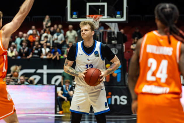 October 7, 2026, GER, BKT Eurocup, Basketball, Chemnitz, Niners Chemnitz vs. Neptunas Klaipeda, Rytis Sakaitis, Neptunas Klaipeda, 12 Chemnitz Messe, Chemnitz, Saxony, Germany