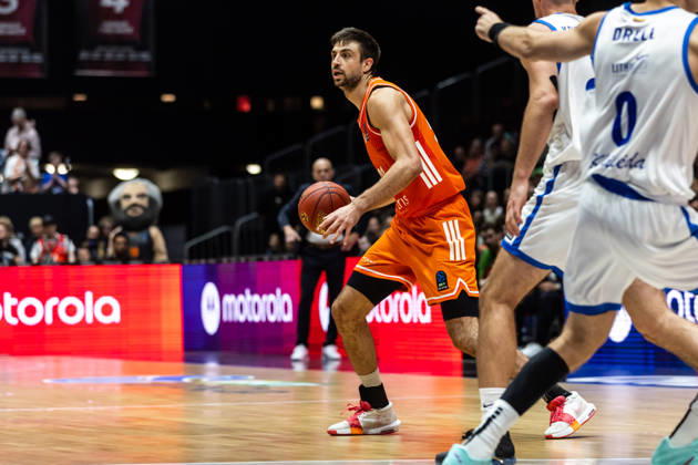 October 7, 2026, GER, BKT Eurocup, Basketball, Chemnitz, Niners Chemnitz vs. Neptunas Klaipeda, Mateo äeric (Niners Chemnitz), 21, Chemnitz Messe, Chemnitz, Saxony, Germany