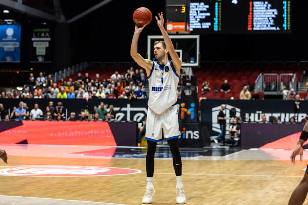 October 7, 2026, GER, BKT Eurocup, Basketball, Chemnitz, Niners Chemnitz vs. Neptunas Klaipeda, Donatas Tarolis (Neptunas Klaipeda), Chemnitz Messe, Chemnitz, Saxony, Germany
