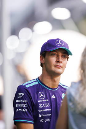October 8, 2026, Singapore, Singapore: George Russell of Great Britain and the Mercedes-AMG PETRONAS Formula One Team in the paddock ahead of the F1 Grand Prix of Singapore at the Marina Bay Street Circuit. Formula 1, Singapore Grand Prix 2026, Media Day - 08 Oct 2026  - ZUMAs197 20261008_aaa_s197_172 Copyright: xGeorgexHitchensx