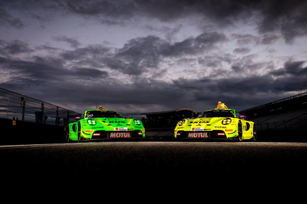 DTM, 15. + 16. Rennen Hockenheim 2026: 90 Porsche 911 GT3 R (992), Manthey: Ricardo Feller; 91 Porsche 911 GT3 R (992), Manthey: Thomas Preining - picture by Gruppe C Photography Copyright: xGruppexCxPhotographyx