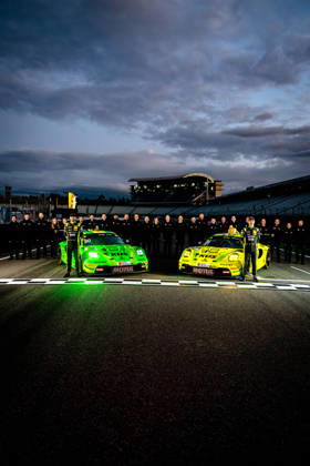 DTM, 15. + 16. Rennen Hockenheim 2026: 90 Porsche 911 GT3 R (992), Manthey: Ricardo Feller; 91 Porsche 911 GT3 R (992), Manthey: Thomas Preining - picture by Gruppe C Photography Copyright: xGruppexCxPhotographyx