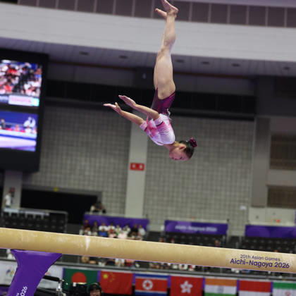 Asian Games 2026 Aichi-Nagoya, Japan HAN Yon Mi of PRK in action during Women™s Artistic Gymnastics Team Final at the 20th Asian Games Aichi-Nagoya 2026. Aichi, Nagoya Nagoya General Gymnasysm, Rainbow Hall. Japan Copyright: xSeshadrixSukumarx