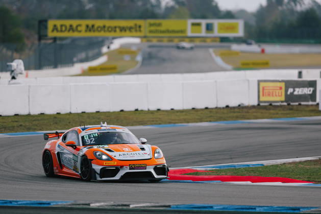 ADAC GT4 Germany, 11. + 12. Rennen Hockenheim 2026 92 Porsche 718 Cayman GT4 Clubsport, Team Wimmer Werk Motorsport: Egor Litvinenko, Oskar Dix - picture by Gruppe C Photography Sachsenring Hockenheimring Bayern Germany Copyright: xGruppexCxPhotographyx