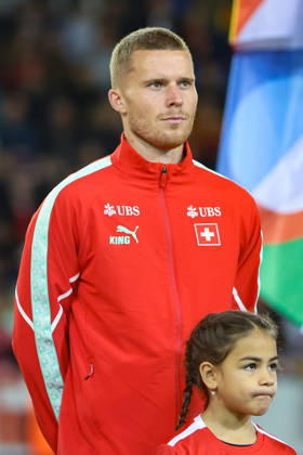 LUCERNE, SWITZERLAND - OCTOBER 06: Nico Elvedi (4, Switzerland) during the UEFA Nations League match between Switzerland and North Macedonia at thermoplan arena on October 6, 2026 in Lucerne, Switzerland. Copyright: xUrsxOttigerx xSPPx Sportspressphoto_SPR249360