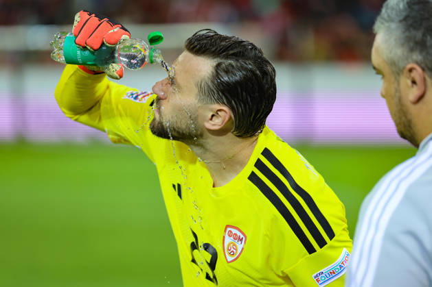 LUCERNE, SWITZERLAND - OCTOBER 06: Stole Dimitrievski (23, North Macedonia) during the UEFA Nations League match between Switzerland and North Macedonia at thermoplan arena on October 6, 2026 in Lucerne, Switzerland. Copyright: xUrsxOttigerx xSPPx Sportspressphoto_SPR249381