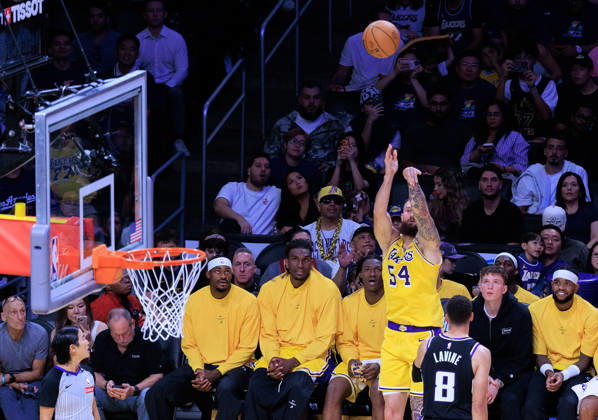 October 8, 2026, Los Angeles, California, USA: Sandro Mamukelashvili 54 of the Los Angeles Lakers during a preseason NBA, Basketball Herren, USA game against the Sacramento Kings on Thursday October 8, 2026 at Crypto.com Arena in Los Angeles, California. Lakers defeat Kings, 114 -110. JAVIER ROJAS PI Los Angeles USA - ZUMAp124 20261008_zaa_p124_041 Copyright: xJavierxRojasx