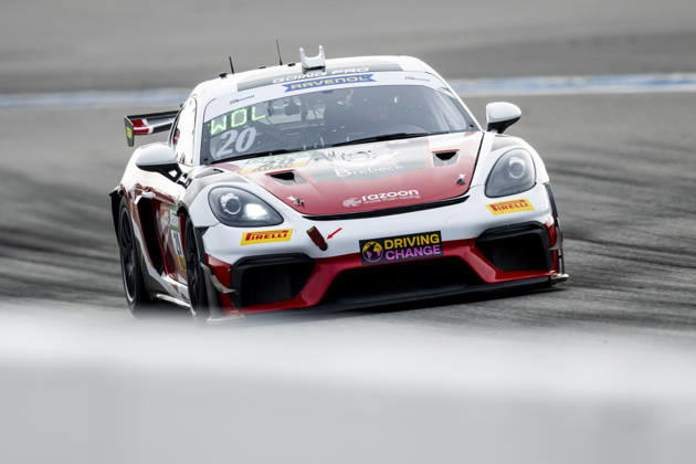 ADAC GT4 Germany, 11. + 12. Rennen Hockenheim 2026 20 Porsche 718 Cayman GT4 RS Clubsport, razoon - more than racing: Harald Huber, Jack James - picture by Gruppe C Photography Sachsenring Hockenheimring Bayern Germany Copyright: xGruppexCxPhotographyx