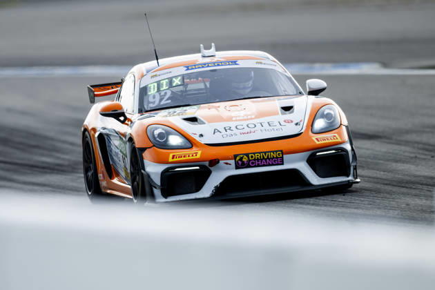 ADAC GT4 Germany, 11. + 12. Rennen Hockenheim 2026 92 Porsche 718 Cayman GT4 Clubsport, Team Wimmer Werk Motorsport: Egor Litvinenko, Oskar Dix - picture by Gruppe C Photography Sachsenring Hockenheimring Bayern Germany Copyright: xGruppexCxPhotographyx