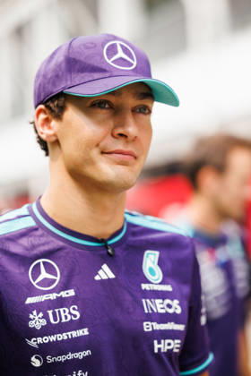 October 9, 2026, Singapore, Singapore: George Russell of Great Britain and the Mercedes-AMG PETRONAS Formula One Team in the paddock ahead of the F1 Grand Prix of Singapore at the Marina Bay Street Circuit in Singapore, Singapore. Formula 1, Singapore Grand Prix 2026, Preparations - 07 Oct 2026  - ZUMAs197 20261009_aaa_s197_022 Copyright: xGeorgexHitchensx