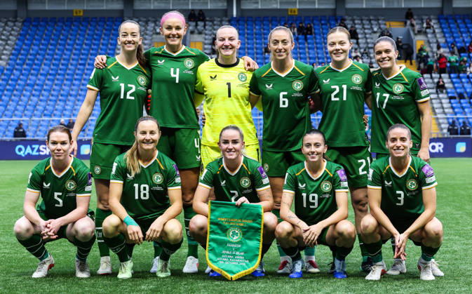 2027 FIFA Women s World Cup Round One Qualifying Play-off First Leg, Astana Arena, Astana, Kazakhstan 9 10 2026 Kazakhstan vs Republic of Ireland The Ireland team The Ireland team 9 10 2026 Copyright: xx BSNK6574