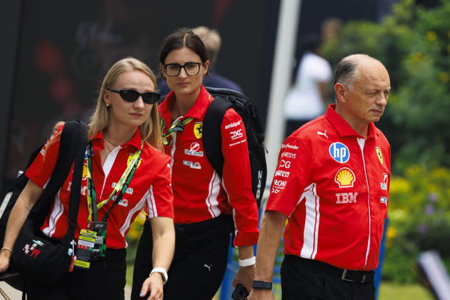 9th October 2026; Marina Bay, Singapore; Formula 1, Singapore Grand Prix, Free Practice and Sprint Qualifying Day; Frederic Vasseur, Team Principal, Scuderia Ferrari HP arriving at the Singapore Grand Prix StephenxBlackberry