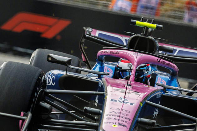 9th October 2026; Marina Bay, Singapore; Formula 1, Singapore Grand Prix, Free Practice and Sprint Qualifying Day; Franco Colapinto (43) of Argentina and BWT Alpine Formula One Team during the first practice at the Singapore Grand Prix StephenxBlackberry