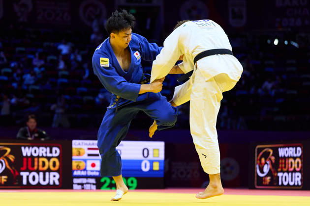 Dota Arai (JPN), OCTOBER 6, 2026 -Judo : World Judo Championships BAKU2026 Mens -100kgQuarter-final match at National Gymnastics Arena in Baku, Azerbaijan. aflo_354496467 KenxAsakurax