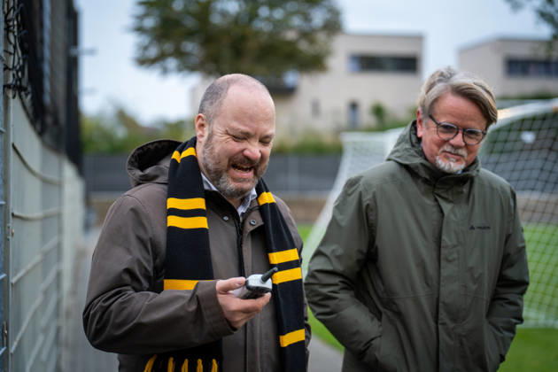 Michael Ziemons, Mayor of Aachen, and Carsten Schaadt, Chairman of the Supervisory Board of ASB TSV Alemannia Aachen: Opening of the new training facility, 2026–2027 season, October 9, 2026, TSV Alemannia Aachen: Opening of the new training facility, 2026–2027 season, October 9, 2026, Aachen Copyright: xEibner-Pressefoto J.xDerondeaux EP_JDU