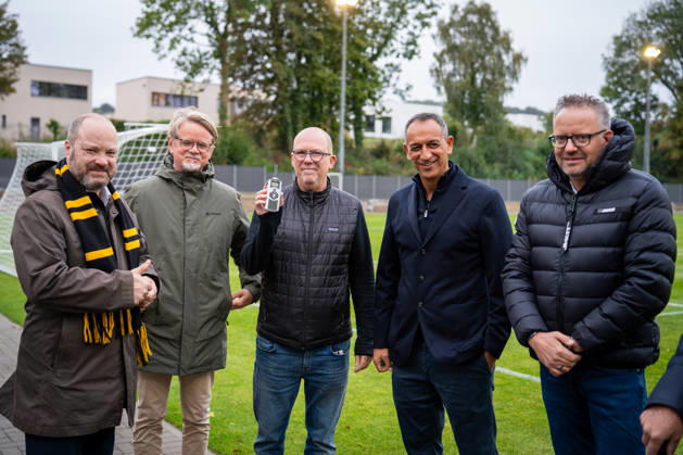 Dr. Dirk Kall, Commercial Managing Director, Alemannia Aachen; Rachid Azzouzi, Sports Managing Director, Alemannia Aachen, and Björn Jansen, Alemannia Aachen, President; Mayor Marcel Ziemons and Carsten Staadt, Supervisory Board of ASB TSV Alemannia Aachen; Opening of the new training facility, 2026–2027 season; October 9, 2026, TSV Alemannia Aachen: Opening of the new training facility, 2026–2027 season, October 9, 2026, Aachen Copyright: xEibner-Pressefoto J.xDerondeaux EP_JDU