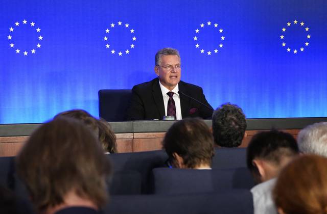 European commissioner for trade European Commissioner for Trade and Economic Security Maros Sefcovic holds a press conference, PK, Pressekonferenz in Beijing on Oct. 9, 2026.  A14AA0005630545P