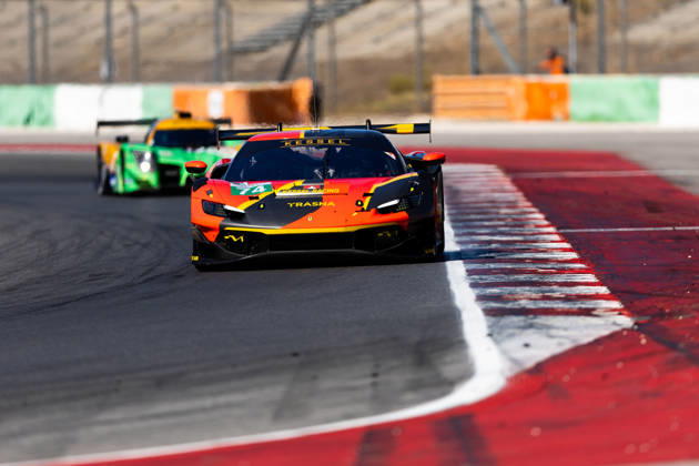 AUTO - ELMS - 4 HOURS OF PORTIMAO 2026 74 GILBERT Andrew (uae), RUEDA Fran (esp), LEROUX Romain (fra), Kessel Racing, Ferrari 296 LMGT3 Evo, LMGT3, action during the 4 Hours of Portimao 2026, 6th round of the 2026 European Le Mans Series on the Autodromo Internacional do Algarve from October 8 to 10, 2026 in Portimao, Portugal - Copyright: xJoaoxFilipex