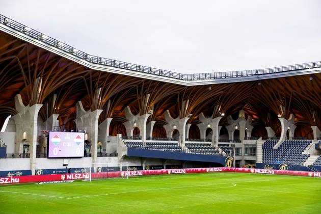 FELCSUT, 09-10-2026 , Pancho Arena, season 2026 2027 , UEFA worldcup qualification football play-offs round 1 , match between Hungary and The Netherlands (women) 1st leg , Pictures shows Stadium overview of the Pancho Arena of Felcsut Hungary - Netherlands (women)  x208070067x Copyright: