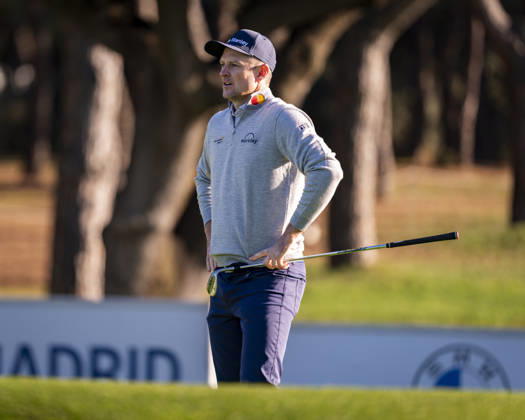 Open de Espana presented by Madrid - Day Two MADRID, SPAIN - OCTOBER 9: Justin Rose of England reacts on day two of the Open de Espana presented by Madrid at Club de Campo Villa de Madrid on October 9, 2026 in Madrid, Spain. Madrid Club de Campo Villa de Madrid Madrid Spain Copyright: xAlbertoxGardinx AGardin_20261009_Golf_Esp_Mad_1130