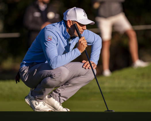Open de Espana presented by Madrid - Day Two MADRID, SPAIN - OCTOBER 9: Sergio Garcia of Spain studies the terrain before taking his shot on day two of the Open de Espana presented by Madrid at Club de Campo Villa de Madrid on October 9, 2026 in Madrid, Spain. Madrid Club de Campo Villa de Madrid Madrid Spain Copyright: xAlbertoxGardinx AGardin_20261009_Golf_Esp_Mad_1131