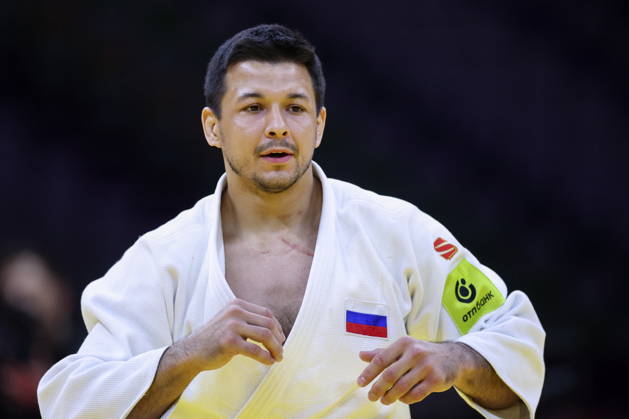AZERBAIJAN, BAKU - OCTOBER 9, 2026: Niyaz Bilalov of Russia is pictured during a -100 kg bout against Arman Adamian of Russia as part of the 2026 World Judo Championships at the National Gymnastics Arena. Mikhail Sinitsyn TASS  98996969