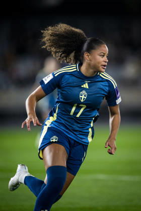October 9, 2026: Felicia Schröder of Sweden during the FIFA Women’s World Cup qualifying playoff soccer match between Lithuania and Sweden on October 9, 2026 in Kaunas. Photo by Mathias Bergeld. BILDBYRAN code MB MB1418 soccer football vm qualifiers fifa womens world cup qualifier qualifier playoff lithuania sweden women s bbeng play-off  Copyright: MATHIASxBERGELD BB261009MB041