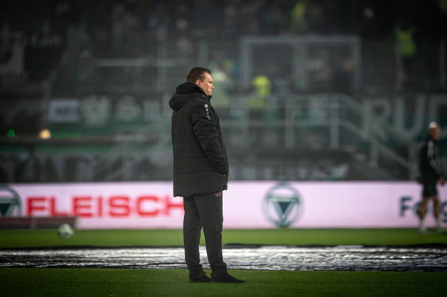October 9, 2026, 3rd Division, Matchday 8, SC Preußen Münster vs. Rot Weiss Essen at the LVM Preußenstadion; Uwe Koschinat from Essen during the field inspection. IMPORTANT NOTICE: In accordance with DFB and DFL regulations, it is prohibited to use or allow the use of photographs taken in the stadium and or during the match in the form of sequential images and or video-like photo series Copyright: xJordyxFourgonx
