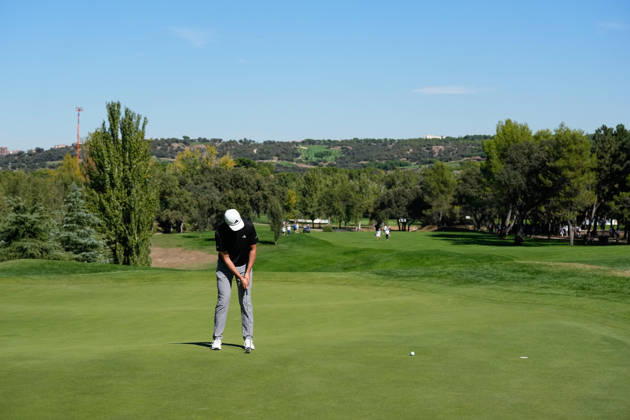 October 9, 2026, Madrid, Madrid, Spain: Ludvig Aberg of Sweden during the Open de EspaoÂ±a 2026 presented by Madrid, R2, golf tournament of DP World Tour at Club de Campo Villa de Madrid on October 09, 2026, in Madrid, Spain. Madrid Spain - ZUMAa181 20261009_zaa_a181_179 Copyright: xDennisxAgyemanx