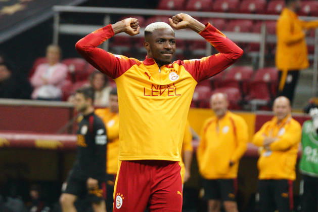 October 9, 2026, Sariyer, Istanbul, Turkey: Victor Osimhen (C) of Galatasaray greets the fans before the Turkish Super League 2026 27 match between Galatasaray and Kasimpasa at RAMS Park Stadium in Istanbul, Turkey, on October 9, 2026. Turkish Super League 2026 27 - Galatasaray Vs Kasimpasa  - ZUMAu194 20261009_zip_u194_004 Copyright: xTolgaxUluturkx