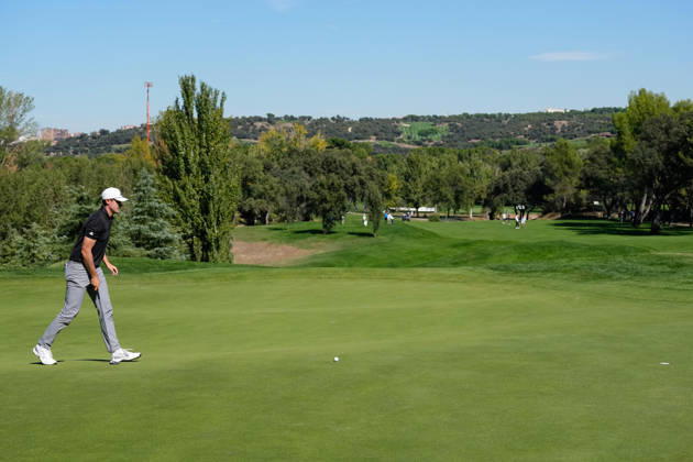 October 9, 2026, Madrid, Madrid, Spain: Ludvig Aberg of Sweden during the Open de EspaoÂ±a 2026 presented by Madrid, R2, golf tournament of DP World Tour at Club de Campo Villa de Madrid on October 09, 2026, in Madrid, Spain. Madrid Spain - ZUMAa181 20261009_zaa_a181_217 Copyright: xDennisxAgyemanx