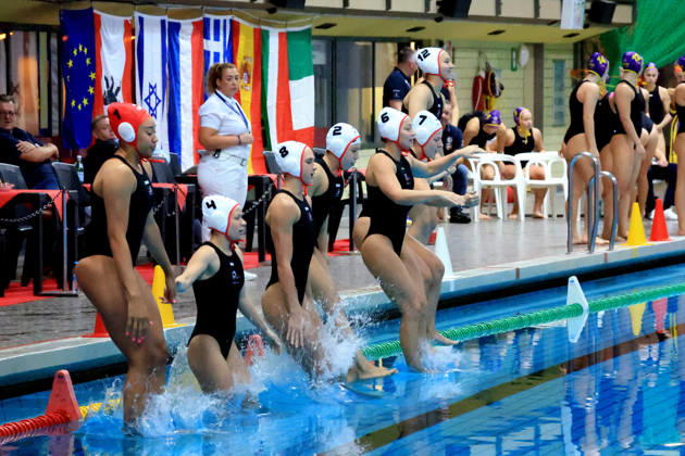 October 9, 2026, GER, DEU, Germany Women s Water Polo, Water Polo Champions League Qualifiers, 2026 Season, Berlin, Spandau 04 vs. UVSE Spandauer Spielerkreis, Dive into the Water, nordphoto GmbH Engler, Berlin, Schöneberg Swimming Pool, Berlin, Germany Copyright: xNordphotox xEnglerx