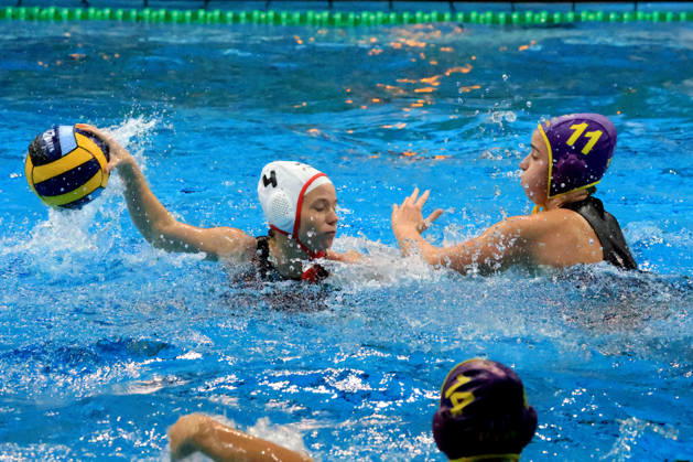 October 9, 2026, GER, DEU, Germany Women s Water Polo, Water Polo Champions League Qualifiers, 2026 Season, Berlin, Spandau 04 vs. UVSE Ira Deike Spandau 04 4, Eszter Varro UVSE 11 nordphoto GmbH Engler Berlin, Schöneberg Swimming Pool, Berlin, Germany Copyright: xNordphotox xEnglerx