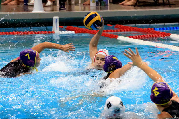 October 9, 2026, GER, DEU, Germany Women s Water Polo, Water Polo Champions League Qualifiers, 2026 Season, Berlin, Spandau 04 vs. UVSE Elena Ludwig (Spandau 04) 9, Vanda Laura Baksa (UVSE) 7, Flora Fekete (UVSE) 9, nordphoto GmbH, Engler, Berlin, Schwimmhalle Schöneberg, Berlin, Germany Copyright: xNordphotox xEnglerx