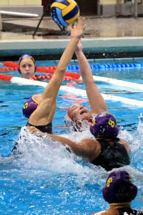 October 9, 2026, GER, DEU, Germany Women s Water Polo, Water Polo Champions League Qualifiers, 2026 Season, Berlin, Spandau 04 vs. UVSE Gesa Deike Spandau 04 6, Masa Cuk UVSE 5, Lilla Horvath UVSE 8 nordphoto GmbH Engler Berlin Swimming Pool Schöneberg Berlin Germany Copyright: xNordphotox xEnglerx