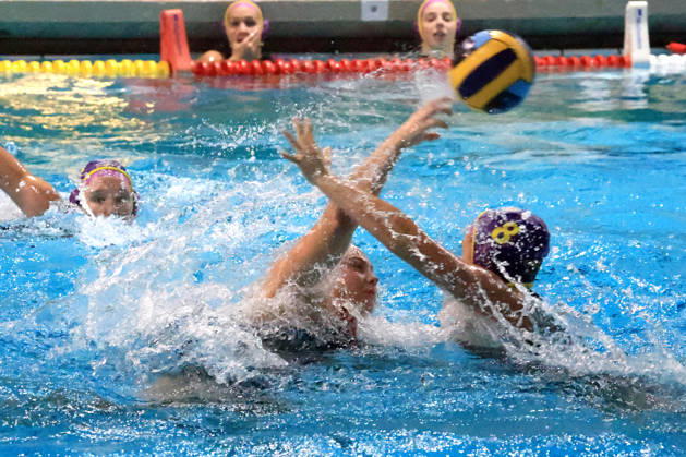 October 9, 2026, GER, DEU, Germany Women s Water Polo, Water Polo Champions League Qualifiers, 2026 Season, Berlin, Spandau 04 vs. UVSE Georgia Sopiadou Spandau 04 3, Lilla Horvath UVSE 8 nordphoto GmbH Engler Berlin, Schöneberg Swimming Pool, Berlin, Germany Copyright: xNordphotox xEnglerx