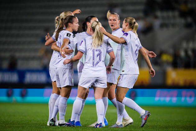 261009 Guro Reiten of Norway celebrates after scoring the 0-1 goal during the FIFA Women’s World Cup Qualifier soccer match between Romania and Norway on October 9, 2026 in Bucharest. Photo by Marius Simensen. BILDBYRAN COP 238 bbeng women FIFA World Cup qualifiers soccer football celebration international match Norway Romania World Cup qualifiers women Copyright: MARIUSxSIMENSEN BB261009BB554