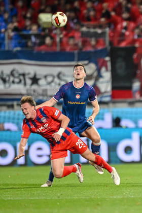 Mikkel Kaufmann of 1 FC Heidenheim 1846 and Jacob Rasmussen of 1 FC Kaiserslautern in a tackle during the 2. Bundesliga match between 1 FC Heidenheim and 1 FC Kaiserslautern, at the Voith Arena on October 9, 2026, in Heidenheim an der Brenz, Germany. Photo by Harry Langer, DeFodi Images. Mikkel Kaufmann of 1 FC Heidenheim 1846 and Jacob Rasmussen of 1 FC Kaiserslautern battle for the ball during the 2nd Bundesliga match between 1 FC Heidenheim and 1 FC Kaiserslautern at Voith Arena on October 9, 2026 in Heidenheim an der Brenz, Germany Photo by Harry Langer, DeFodi Images. DFB and DFL regulations prohibit any use of photographs as image sequences and or quasi-video. Photo by Harry Langer, DeFodi Images. DFB and DFL regulations prohibit any use of photographs as imSEQUENCES AND OR QUASI-VIDEO