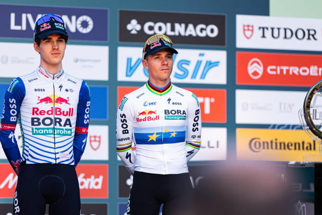 120th ILombardia Team Presentation Remco Evenepoel of Red Bull Bora Hansgrohe attends the 120th ILombardia team presentation in Bergamo, Italy, on October 9, 2026. Bergamo Italy  Copyright: xTommasoxBerardix originalFilename:berardi-120thilo261009_npnLr
