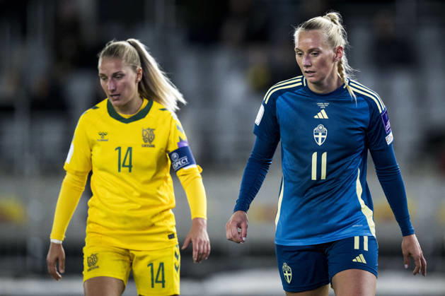 October 9, 2026: Stina Blackstenius of Sweden during the FIFA Women’s World Cup qualifying playoff soccer match between Lithuania and Sweden on October 9, 2026 in Kaunas. Photo by Mathias Bergeld, BILDBYRAN, code MB MB1418. soccer, football, World Cup qualifier, FIFA Women’s World Cup qualifier, playoff, Lithuania, Sweden, women’s soccer, BBENG, play-off  Copyright: MATHIASxBERGELD BB261009MB099