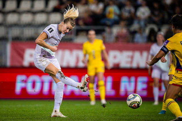 October 9, 2010: Ada Martine Hegerberg of Norway during the FIFA Women’s World Cup Qualifier soccer match between Romania and Norway on October 9, 2026 in Bucharest. Photo by Marius Simensen, BILDBYRAN COP 238 bbeng women s FIFA World Cup qualifiers soccer football international match Norway Romania  Copyright: MARIUSxSIMENSEN BB261009BB611
