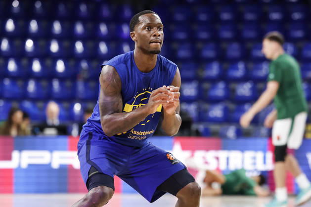 October 9, 2026, Barcelona, Barcelona, Spain: Umoja Gibson of FC Barcelona, Barca looks on during the EuroLeague League Phase MD 4 match played between FC Barcelona and Zalgiris Kaunas at Palau Blaugrana on October 09, 2026 in Barcelona, Spain. Barcelona Spain - ZUMAa181 20261009_zaa_a181_258 Copyright: xJavierxBorregox